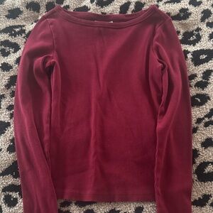 Universal Thread Maroon Long Sleeve Top
